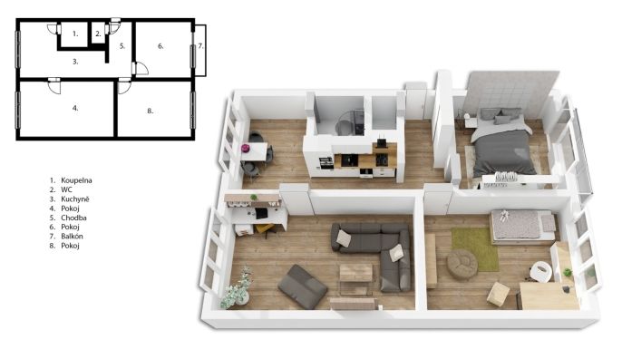 Prodej, Byt 3+1, Jihlava
