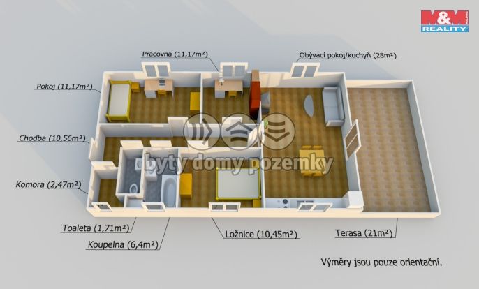 Prodej, Byt 4+kk, Vochov