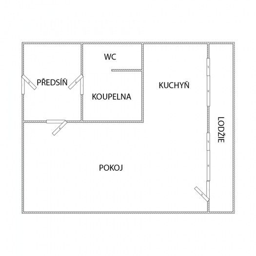 Prodej, Byt 1+kk, Pardubice