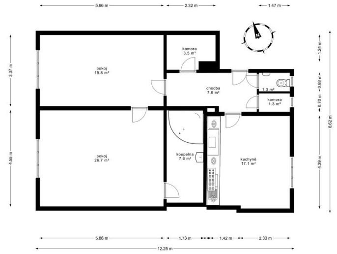 Prodej, Byt 2+1, Praha