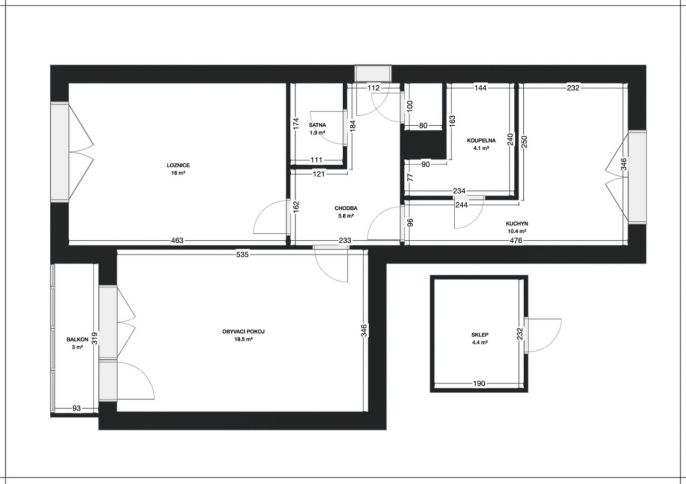 Prodej, Byt 2+1, Bohušovice nad Ohří