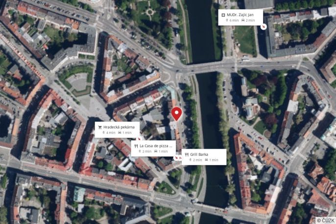 Pronájem, Byt 2+kk, Hradec Králové