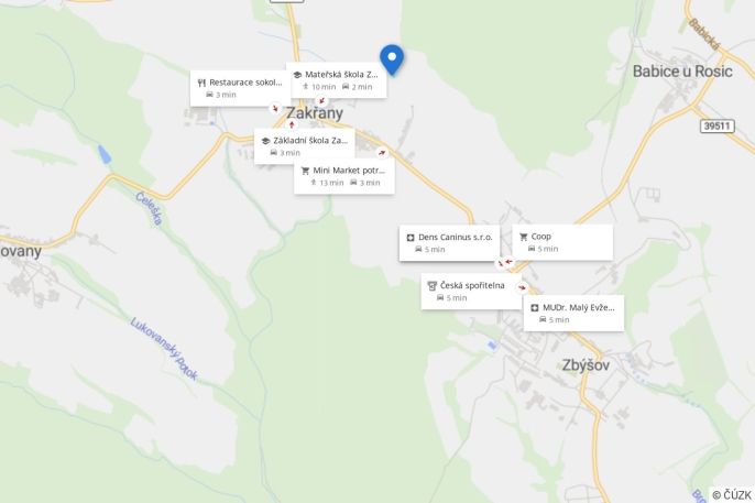 Prodej, Pozemek k bydlení, Zakřany