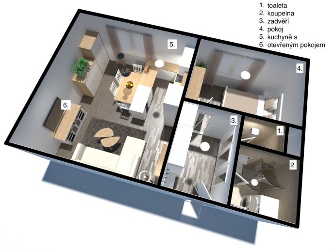 Prodej, Byt 2+kk, Líšnice