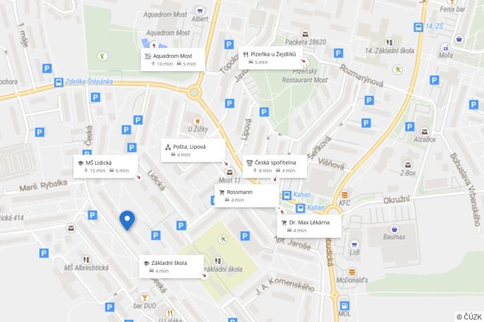 Pronájem, Byt 1+kk, Most