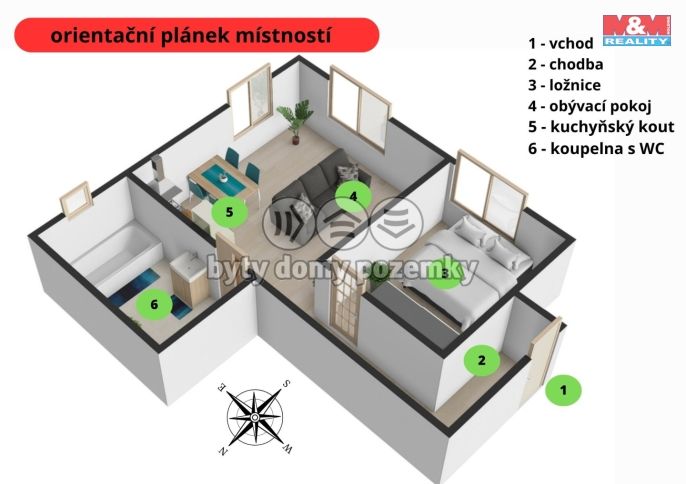 Pronájem, Byt 2+kk, Ledeč nad Sázavou