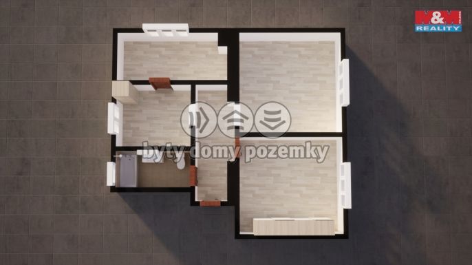 Pronájem, Byt 3+1, Janská