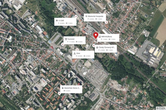 Pronájem, Byt 1+1, Mělník