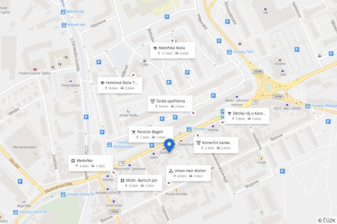 Pronájem, Obchod a služby, Teplice