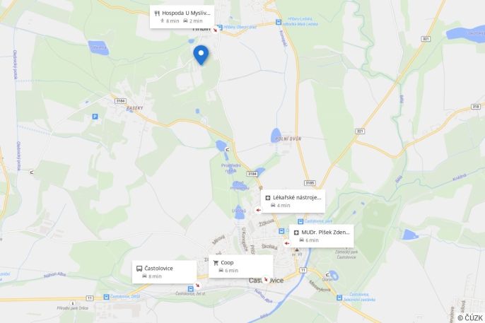 Prodej, Obchod a služby, Hřibiny-Ledská