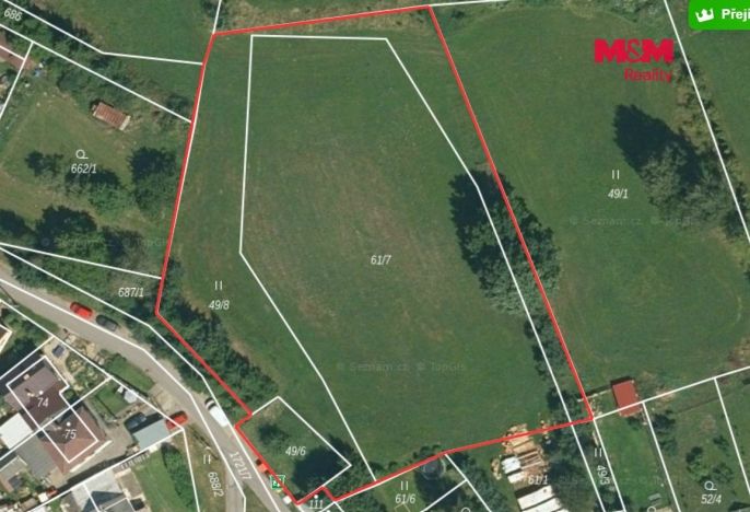 Prodej, Pozemek k bydlení, Vyskytná nad Jihlavou