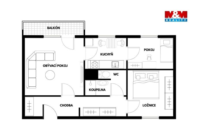 Prodej, Byt 3+1, Šumperk