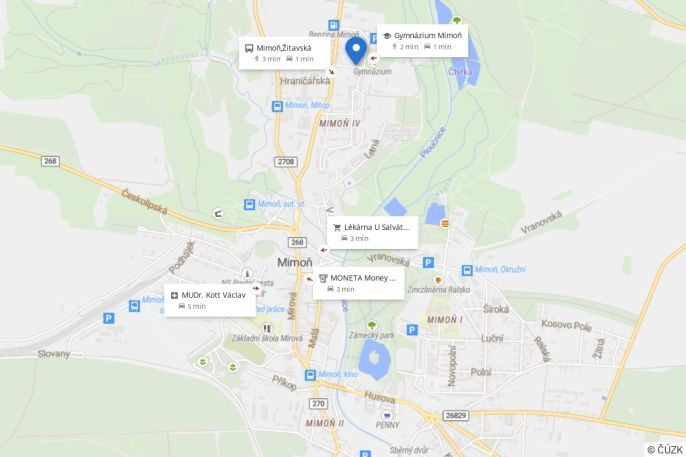 Pronájem, Byt 1+kk, Mimoň