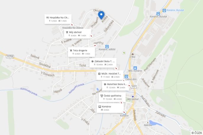 Prodej, Byt 1+kk, Komárov