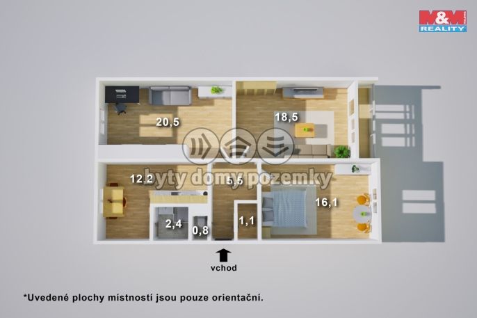 Prodej, Byt 3+1, Krupka