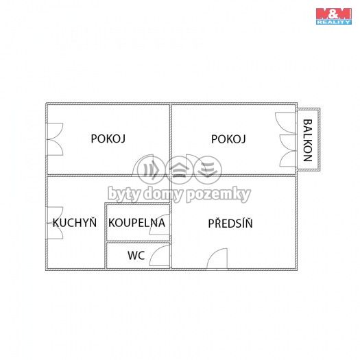 Prodej, Byt 2+1, Chomutov