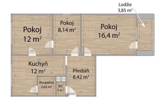 Prodej, Byt 3+1, Třemošná