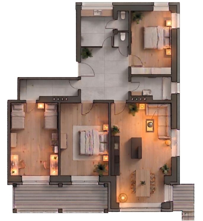 Pronájem, Byt 4+kk, Praha