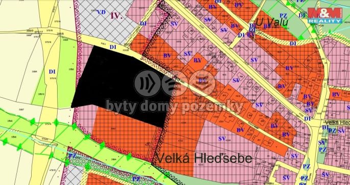 Prodej, Pozemek k bydlení, Velká Hleďsebe