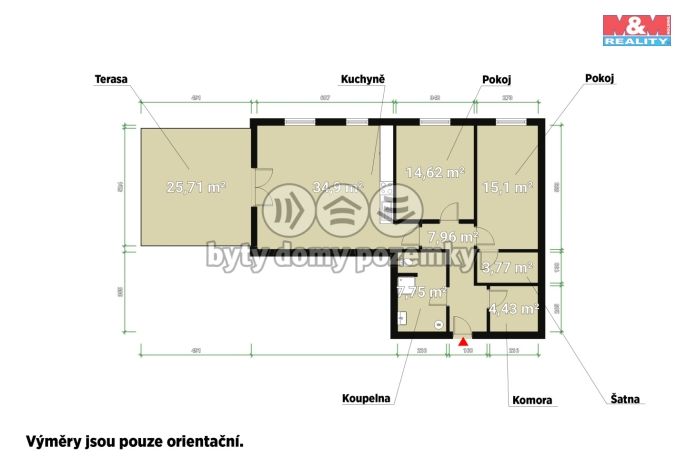 Pronájem, Byt 3+kk, Dýšina
