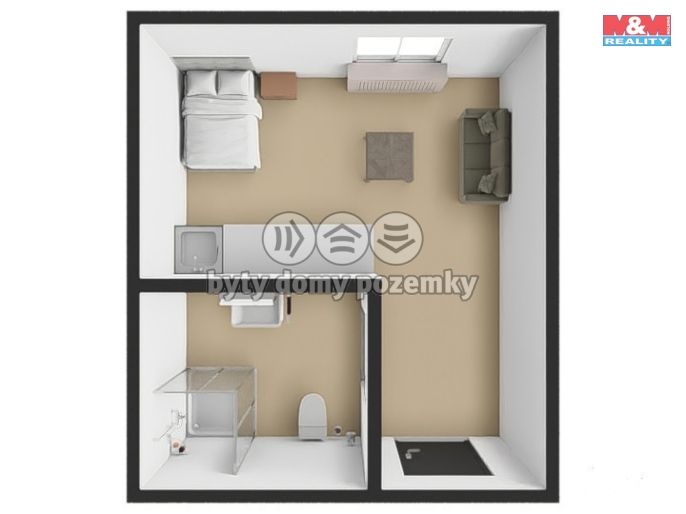 Pronájem, Byt 1+kk, Hradec Králové