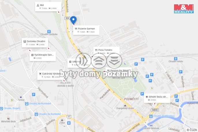 Pronájem, Obchod a služby, Chrudim