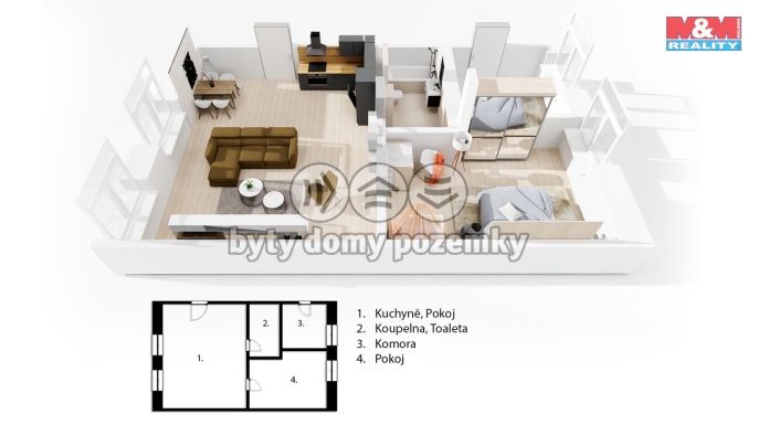 Prodej, Byt 3+kk, Červený Kostelec