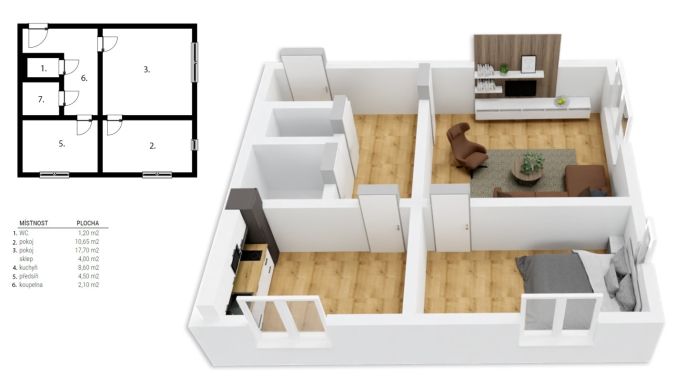 Prodej, Byt 2+1, České Budějovice