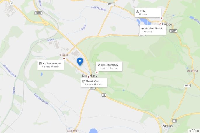 Prodej, Pozemek k bydlení, Korozluky