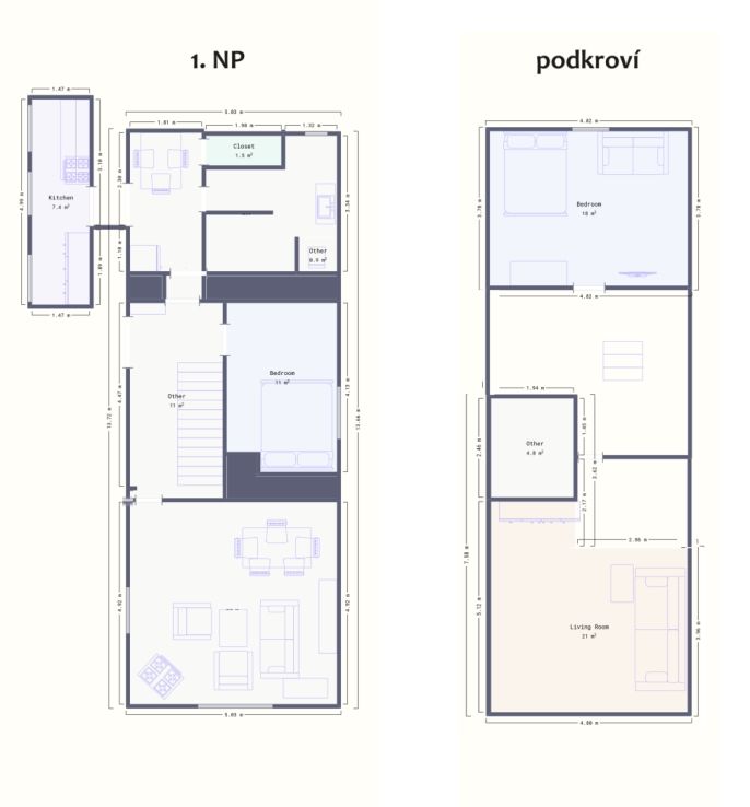 Pronájem, Rodinný dům, Tehovec