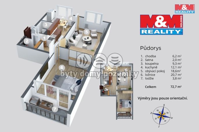 Prodej, Byt 2+1, Bílina