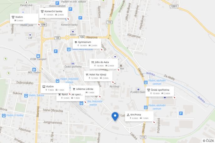 Pronájem, Obchod a služby, Vlašim