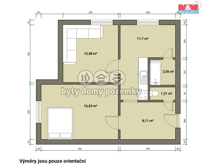 Prodej, Byt 2+1, Tachov