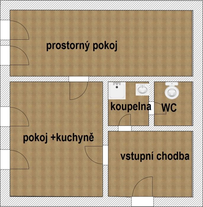Pronájem, Byt 2+kk, Opočno