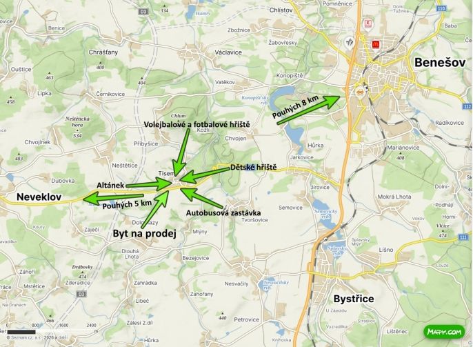 Prodej, Byt 3+1, Tisem