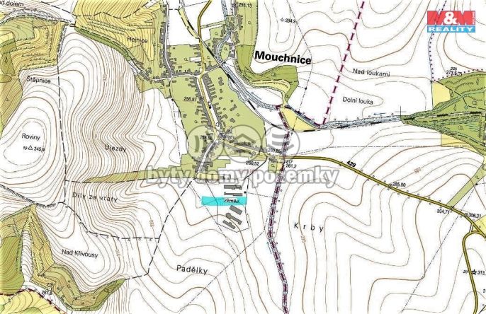 Prodej, Komerční pozemky, Mouchnice