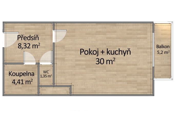 Pronájem, Byt 1+kk, Plzeň