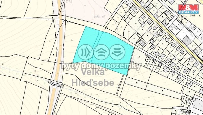 Prodej, Pozemek k bydlení, Velká Hleďsebe