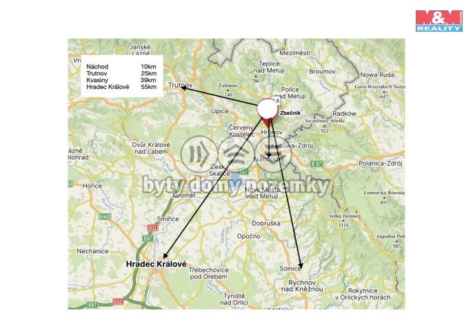 Pronájem, Byt 3+kk, Hronov