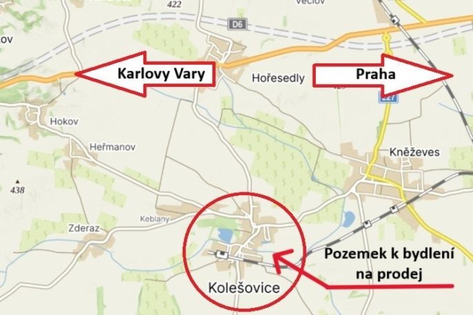 Prodej, Pozemek k bydlení, Kolešovice