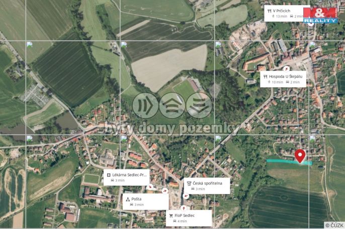 Prodej, Pozemek k bydlení, Sedlec-Prčice