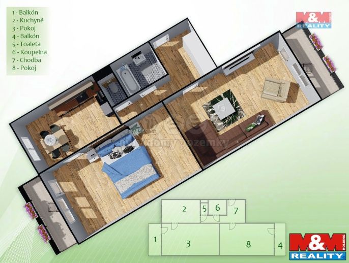 Prodej, Byt 2+1, Hradec Králové