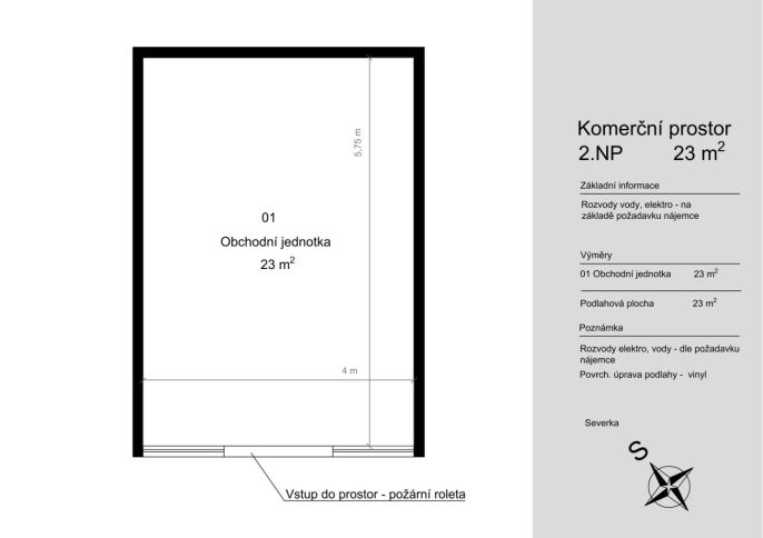 Pronájem, Obchodní objekt, Benešov