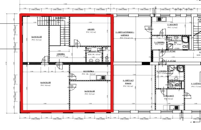 Pronájem, Kancelářský prostor, Hlinsko