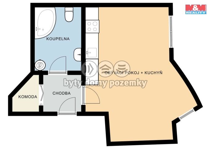 Prodej, Byt 1+kk, Pasohlávky