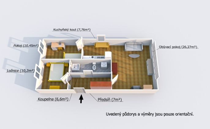 Prodej, Byt 3+1, Zdice