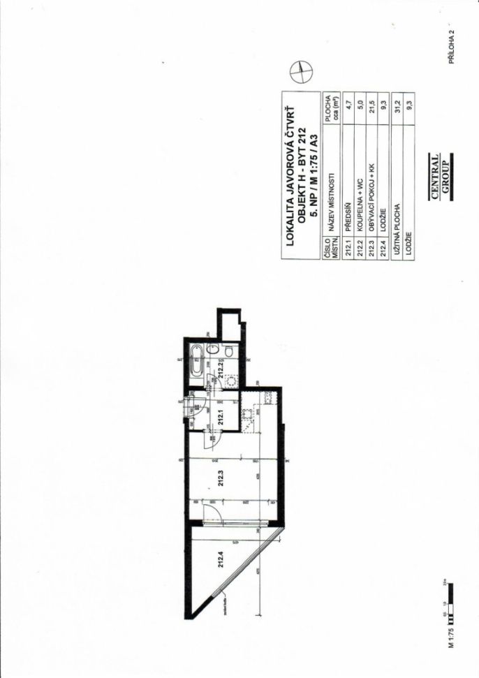 Pronájem, Byt 1+kk, Praha