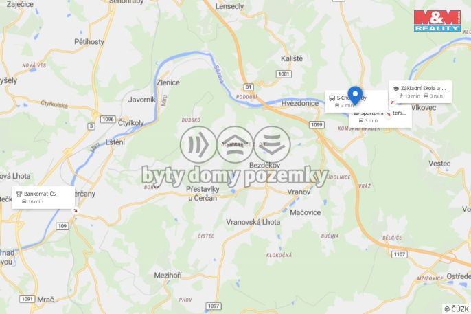 Prodej, Pozemek k bydlení, Chocerady