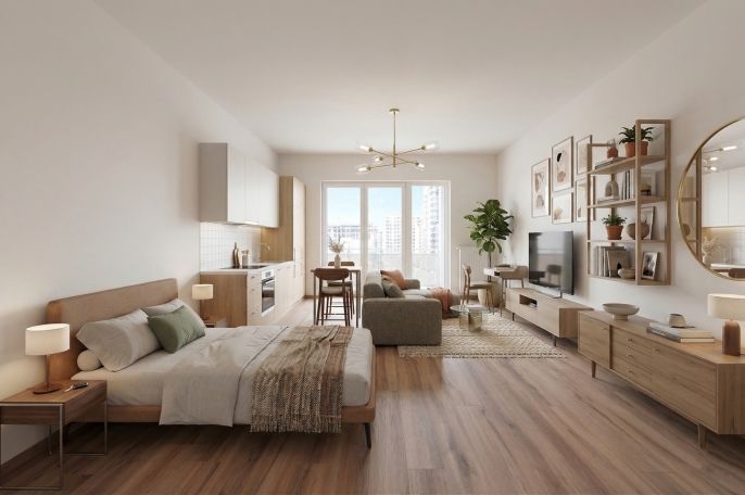 Pronájem, Byt 1+kk, Praha