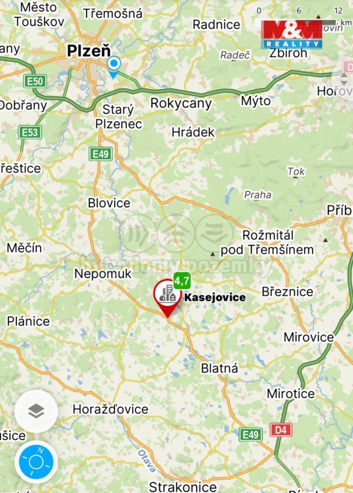 Prodej, Pozemek k bydlení, Kasejovice
